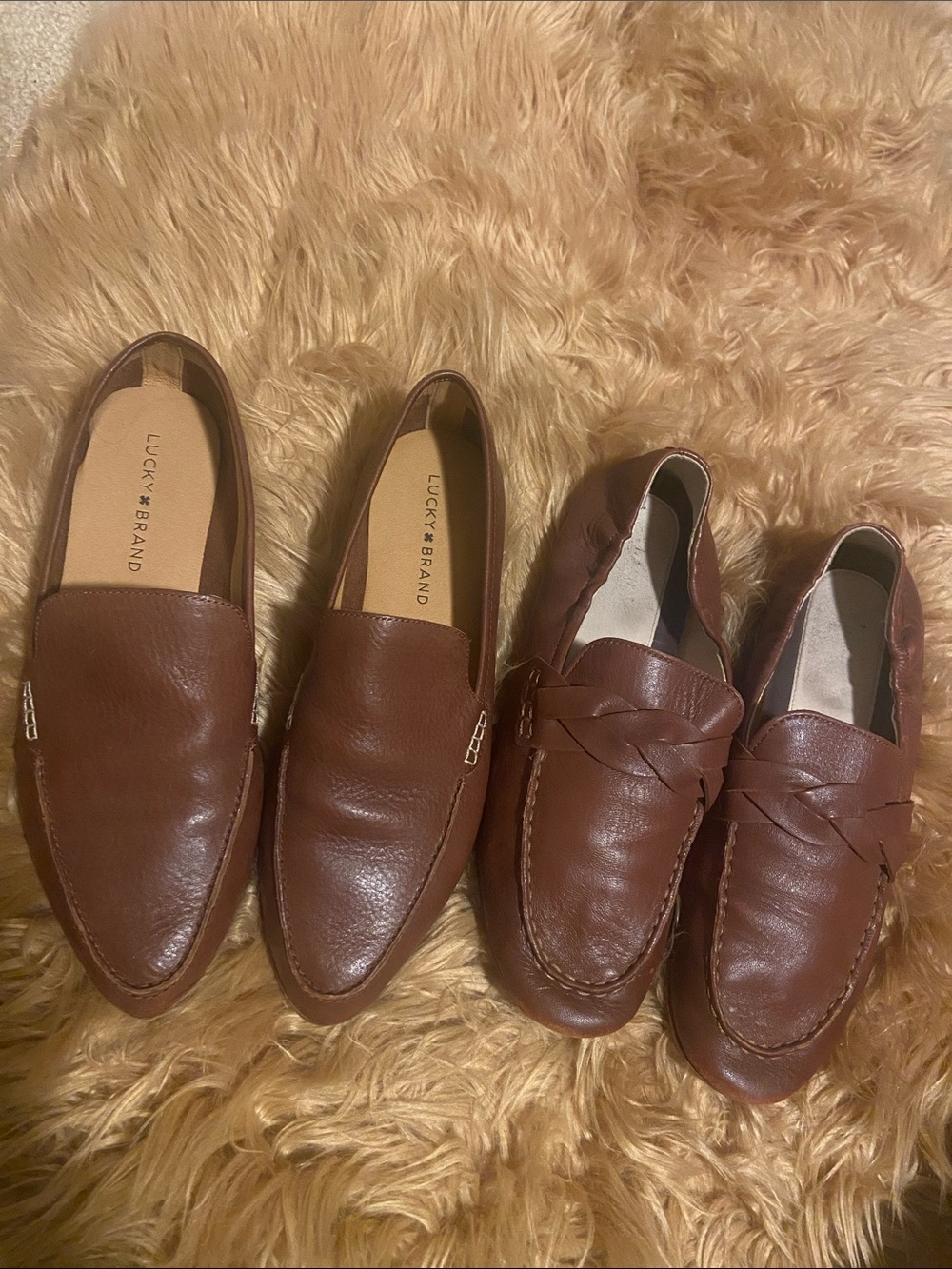 Lucky Brand Bundle Women’s Brown Leather Loafers Lucky Size 8.5